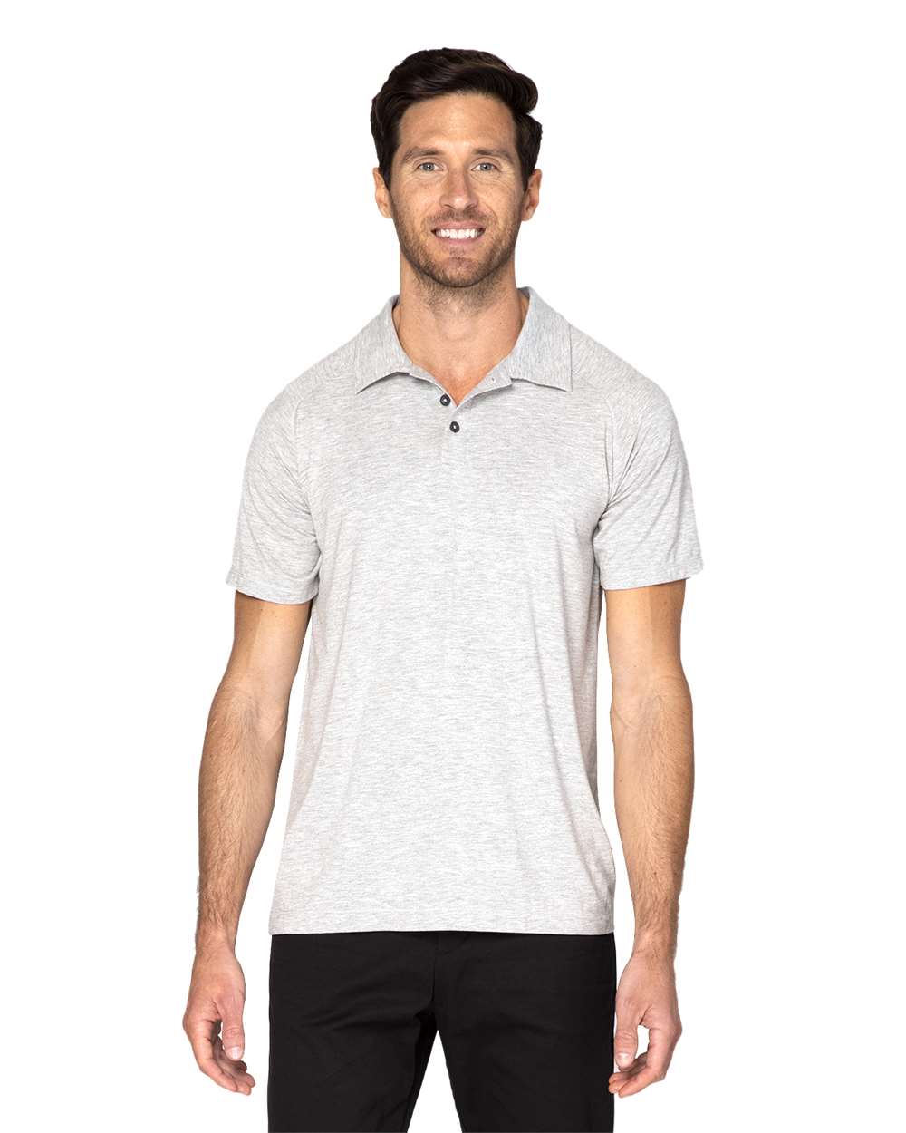 Men's Impact Polo - OnModelFront - B799E0352 - Heather Grey