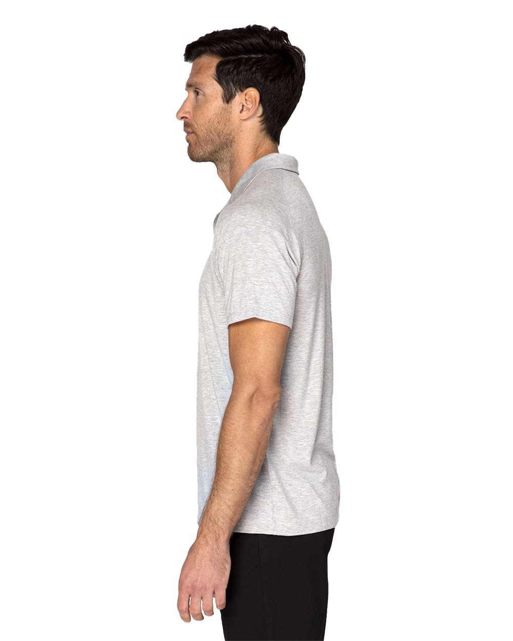 Men's Impact Polo - OnModelSide - B799E0352 - Heather Grey