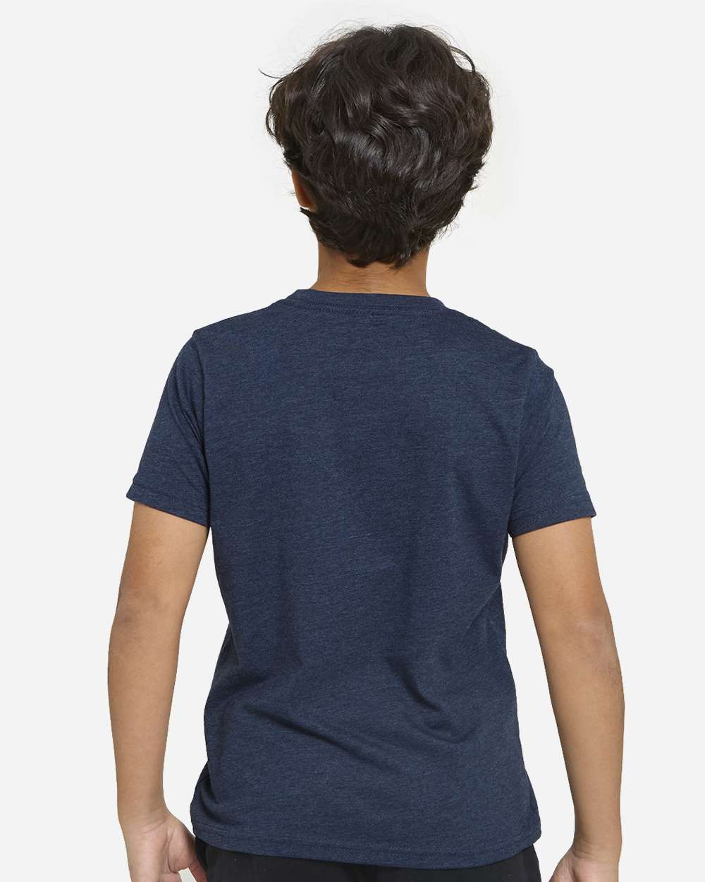 Youth Epic CVC T-Shirt - OnModelBack - B814E0652 - Heather Navy