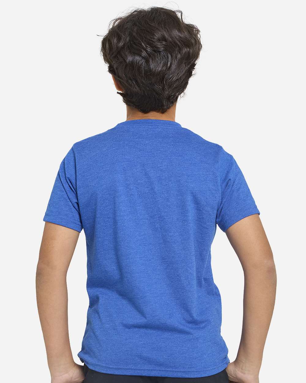 Youth Epic CVC T-Shirt - OnModelBack - B814E0752 - Heather Royal