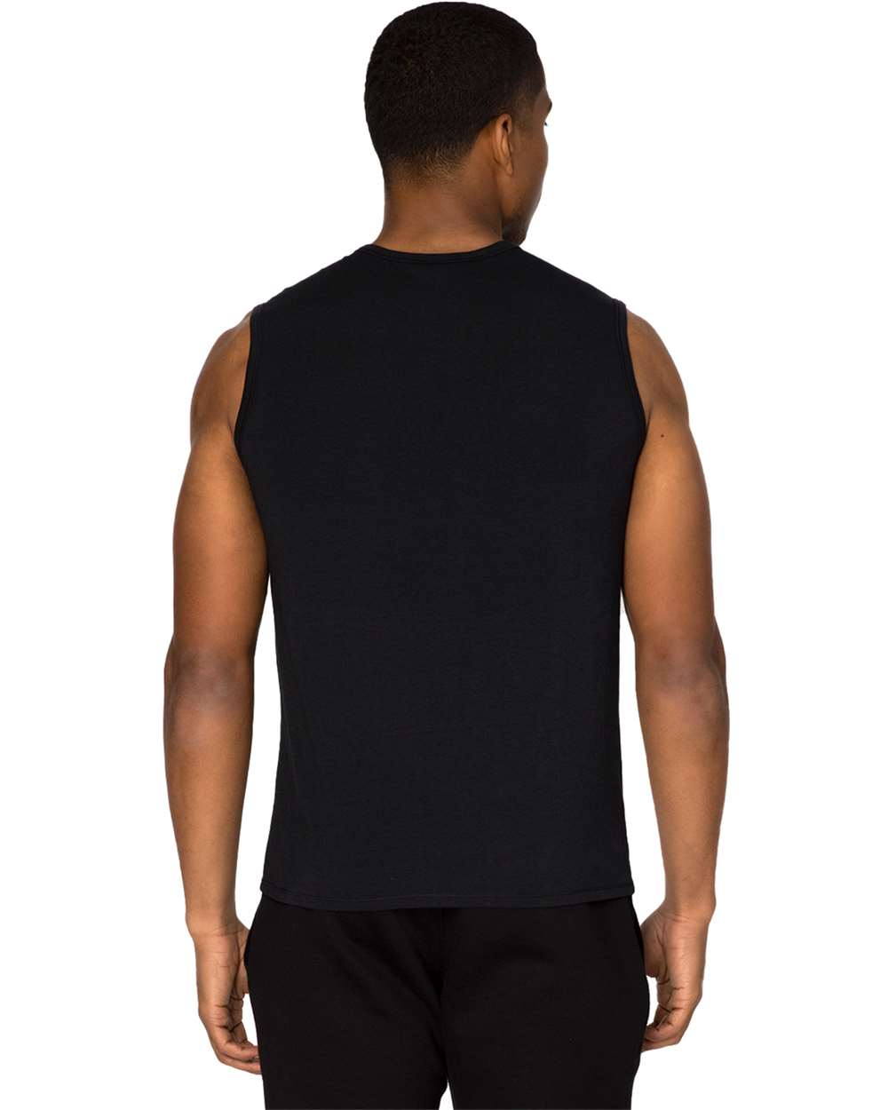 Unisex Impact Tank Top - OnModelBack - B801E0502 - Black