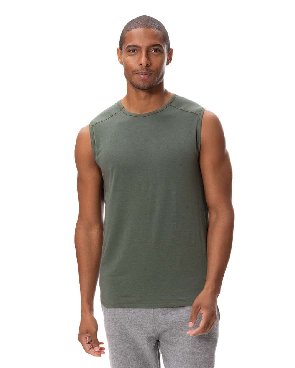 Unisex Impact Tank Top - OnModelFront - B801E0612 - Army