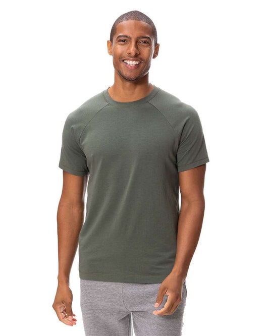 Unisex Impact Raglan T-Shirt - OnModelFront - B800E0612 - Army