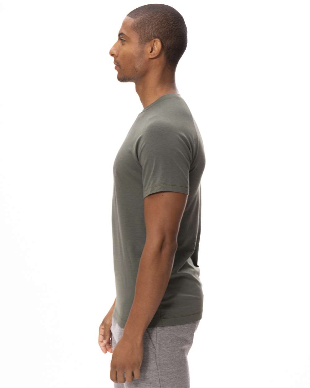 Unisex Impact Raglan T-Shirt - OnModelSide - B800E0612 - Army
