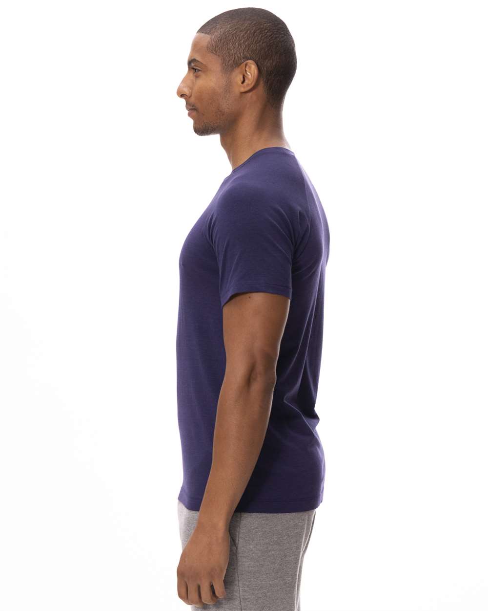 Unisex Impact Raglan T-Shirt - OnModelSide - B800E0652 - Navy