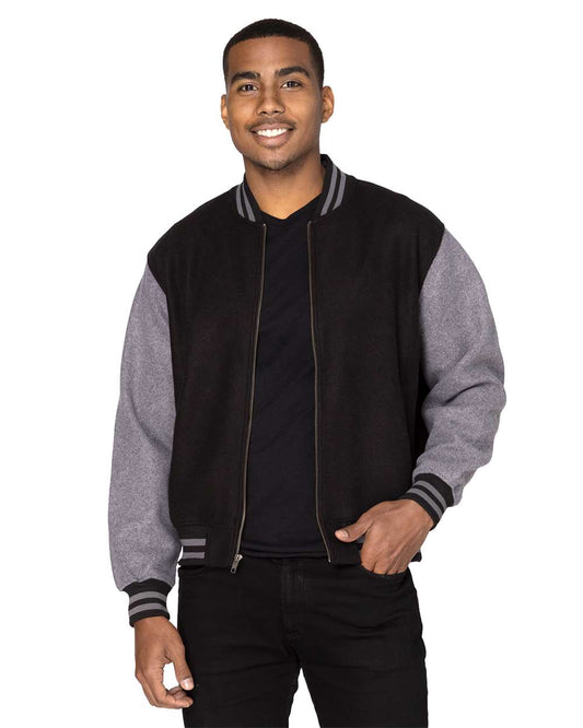 Unisex Legend Jacket - OnModelFront - B794E0092 - Black/ Charcoal Heather