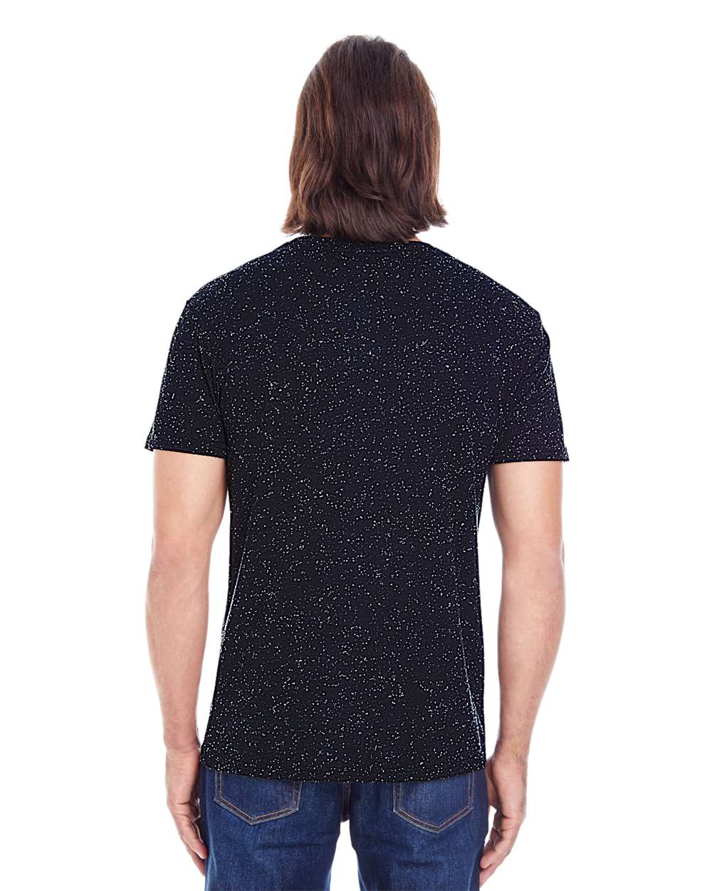 Men's Triblend Fleck T-Shirt - OnModelBack - B861E0504 - Black Fleck