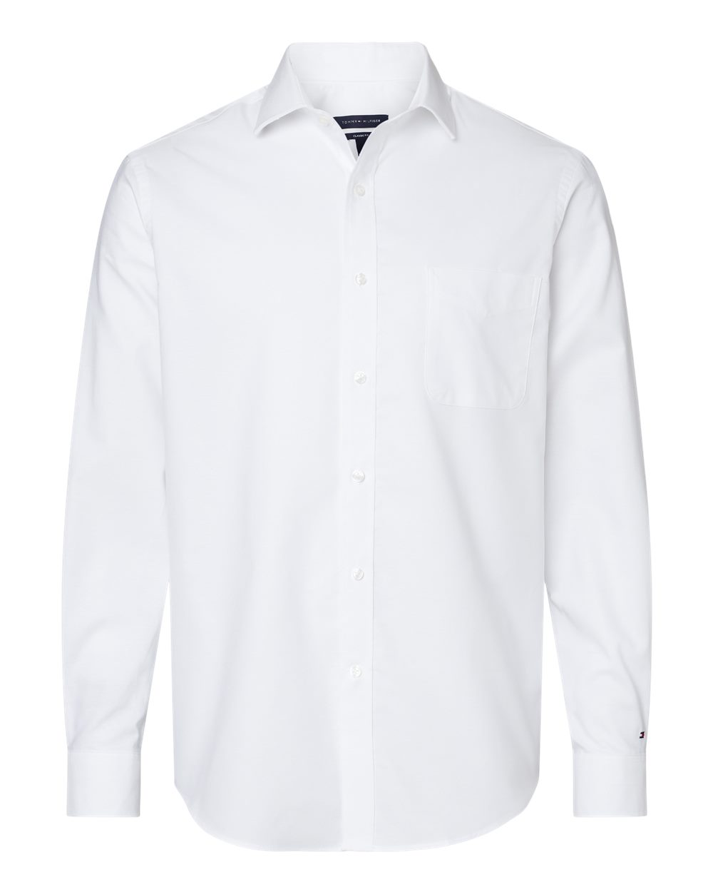 Men's New England Cotton Oxford Shirt - Front - B41213003 - White