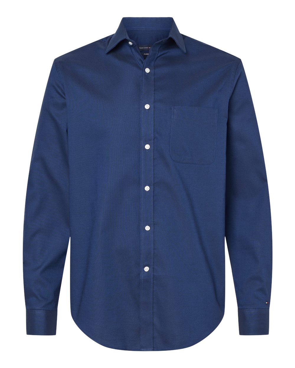Men's New England Cotton Oxford Shirt - Front - B41213653 - Navy Blazer