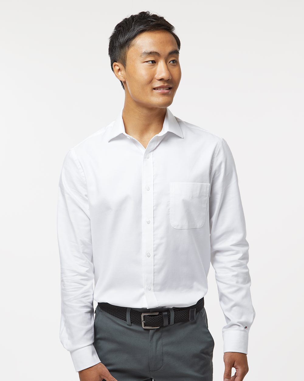 Men's New England Cotton Oxford Shirt - styleImage