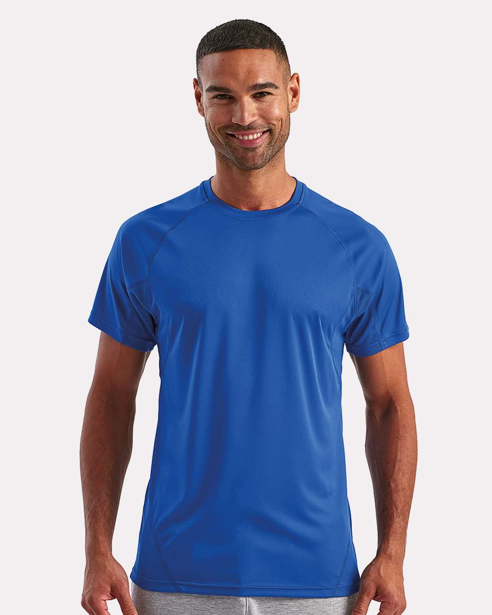 Unisex Panelled Tech T-Shirt - OnModelFront - B847A2752 - Royal