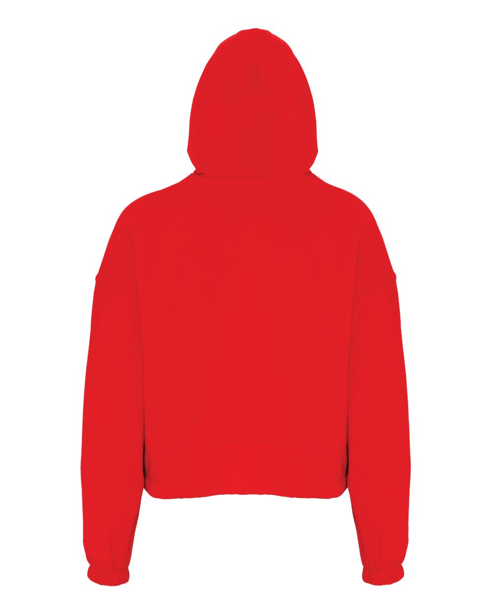 Women's Cropped Maria Hooded Sweatshirt - Back - B855A2702 - Fire Red