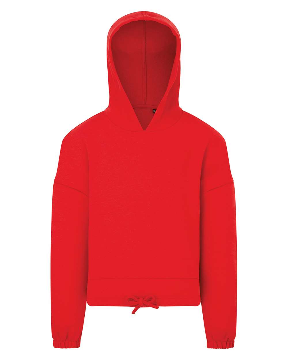 Women's Cropped Maria Hooded Sweatshirt - Front - B855A2702 - Fire Red