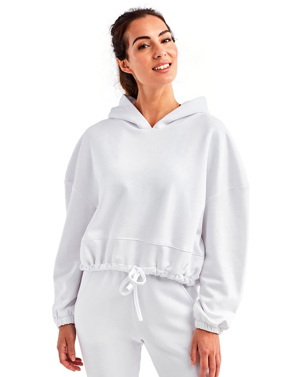 Women's Cropped Maria Hooded Sweatshirt - styleImage