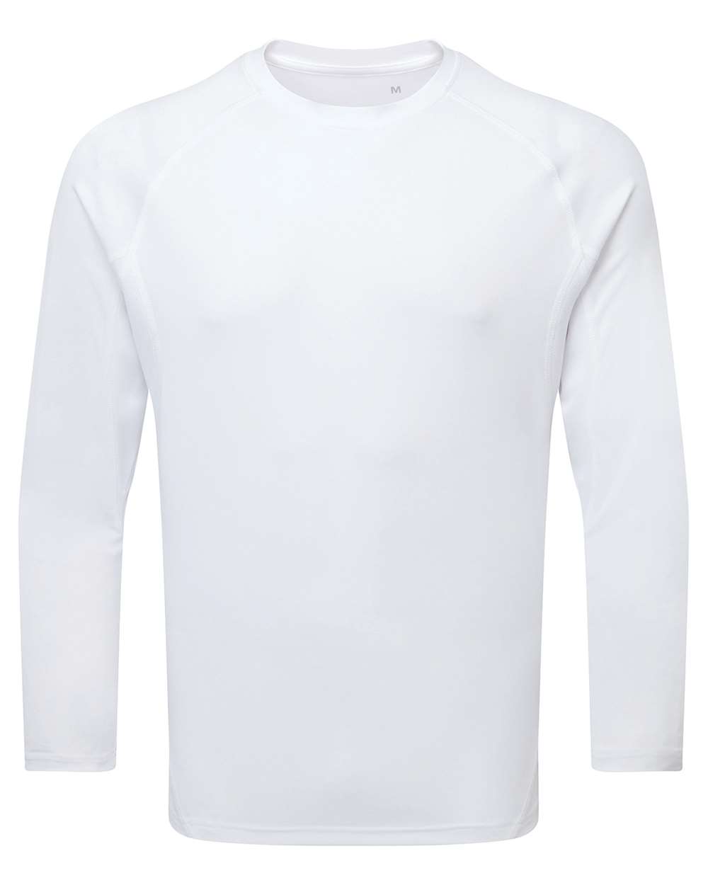 Unisex Panelled Long Sleeve Tech T-Shirt - Front - B850A2002 - White