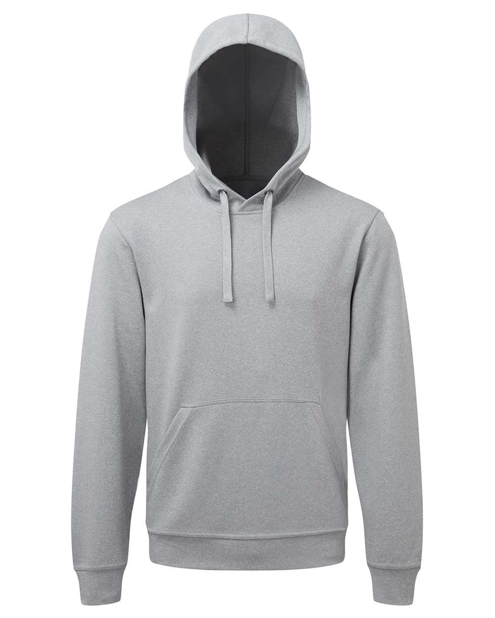 Unisex Spun Dyed Hooded Sweatshirt - Front - B858A2092 - Grey Melange