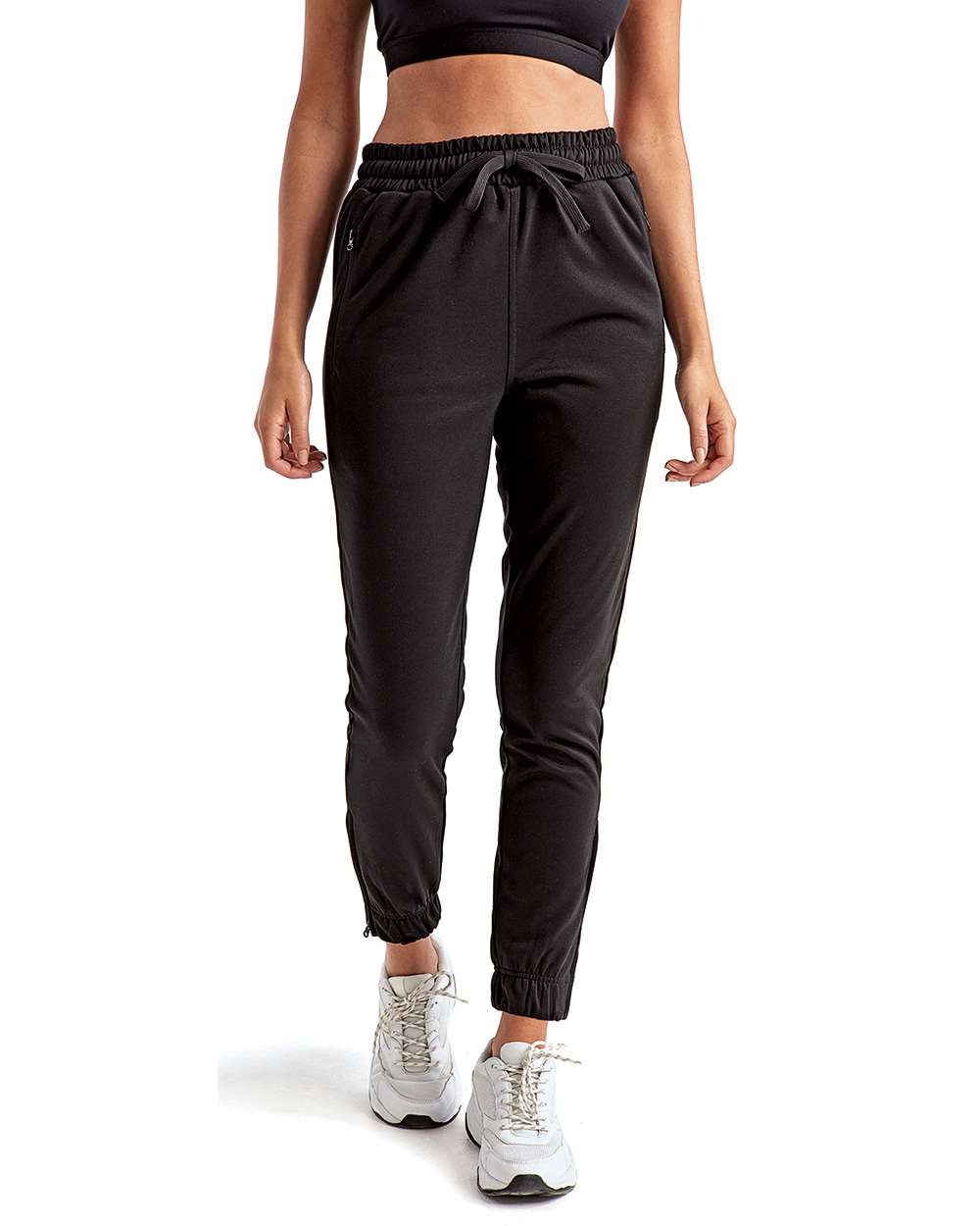 Women's Spun Dyed Joggers - OnModelFront - B861A2502 - Black