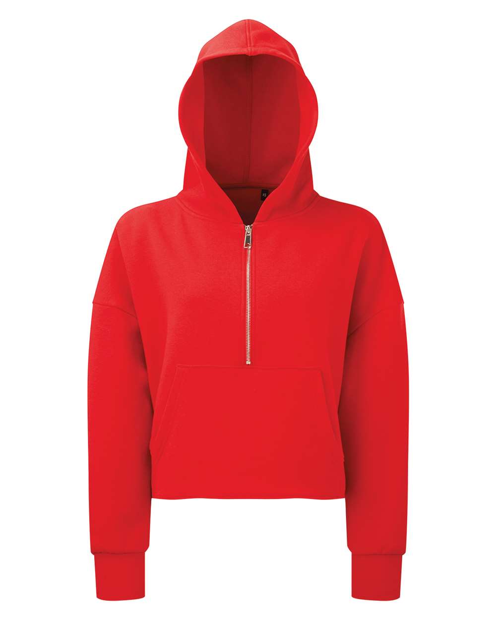 Women's Alice Half-Zip Hooded Sweatshirt - Front - B854A2702 - Fire Red