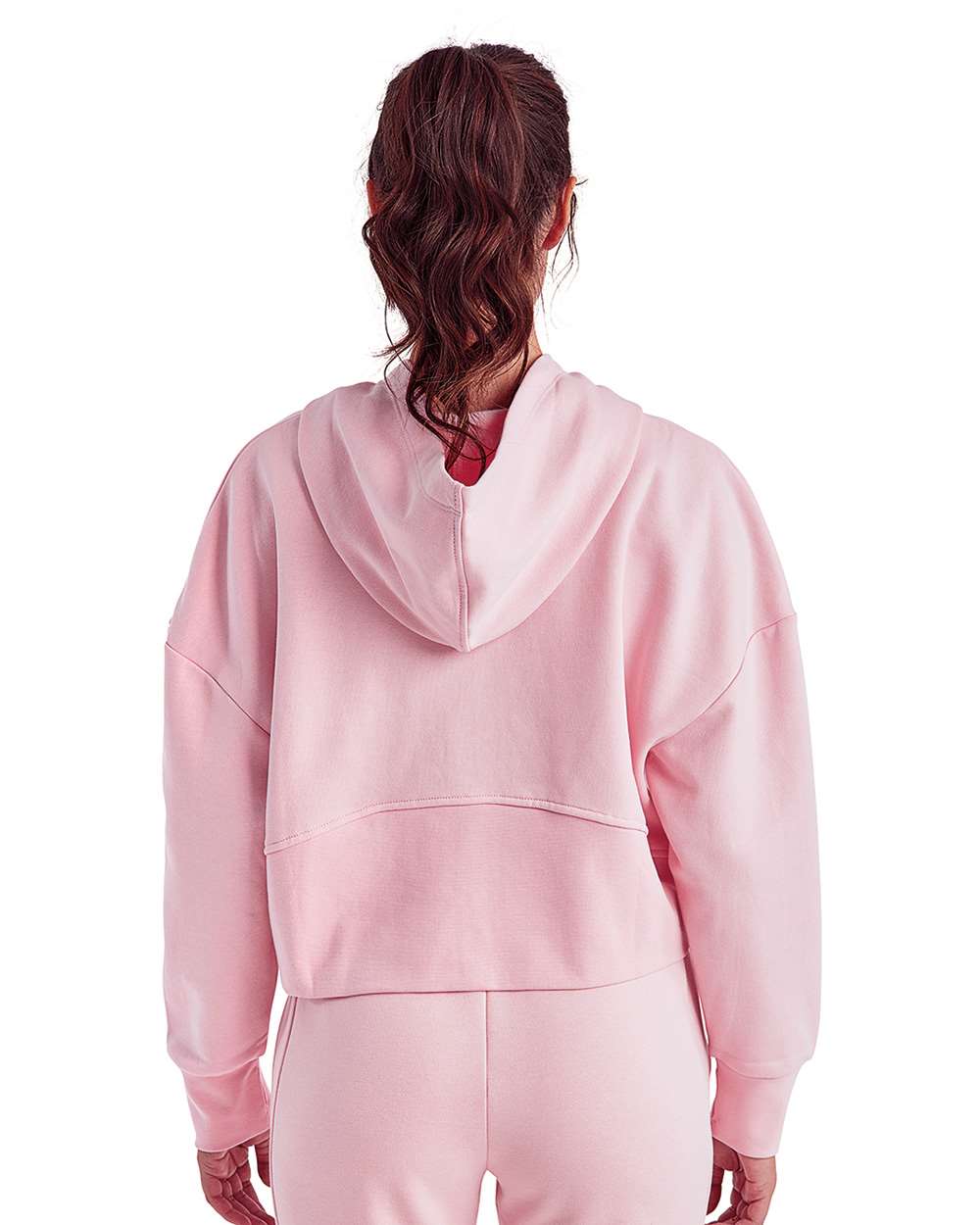 Women's Alice Half-Zip Hooded Sweatshirt - OnModelBack - B854A2302 - Light Pink