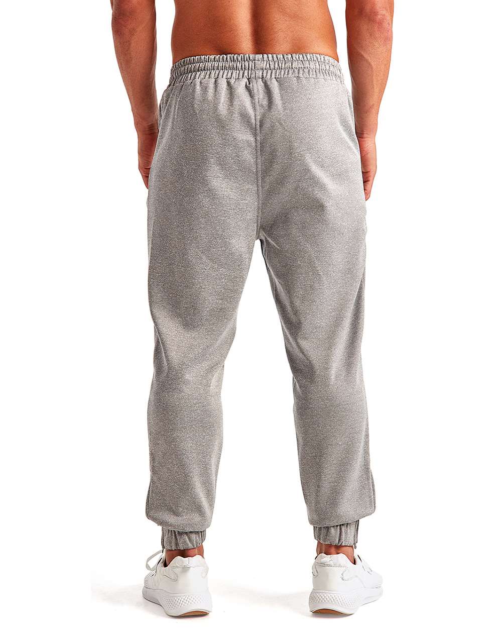 Men's Spun Dyed Joggers - OnModelBack - B859A2093 - Grey Melange