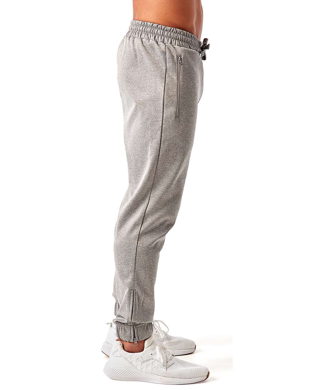 Men's Spun Dyed Joggers - OnModelSide - B859A2093 - Grey Melange