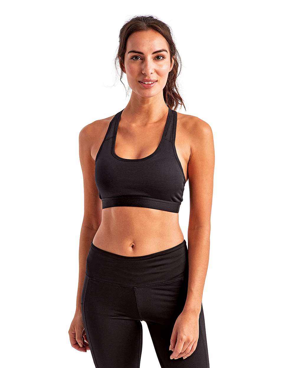 Women's Medium Impact Sports Bra - OnModelFront - B870A2502 - Black