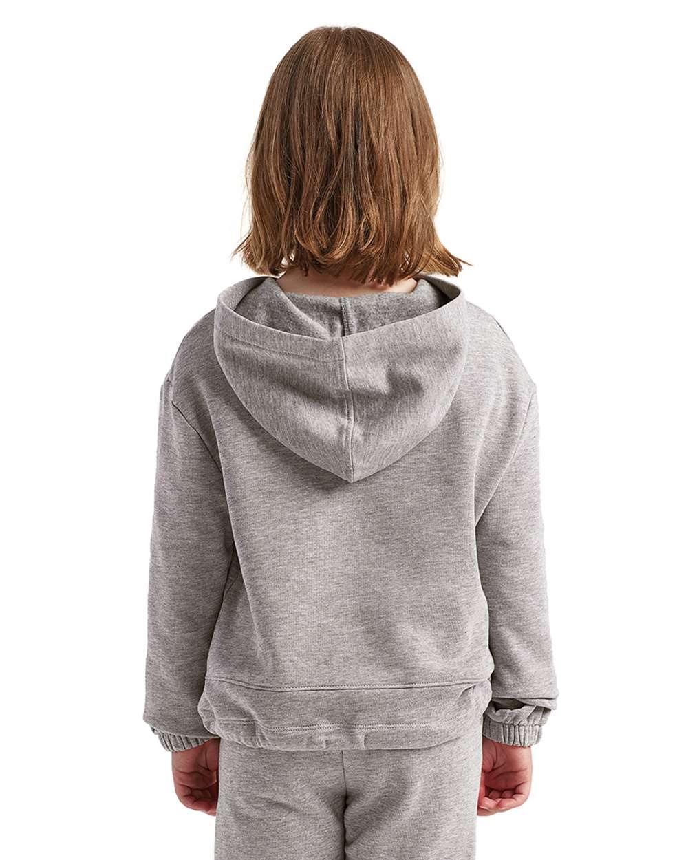 Youth Maria Hooded Sweatshirt - OnModelBack - B130A2093 - Heather Grey