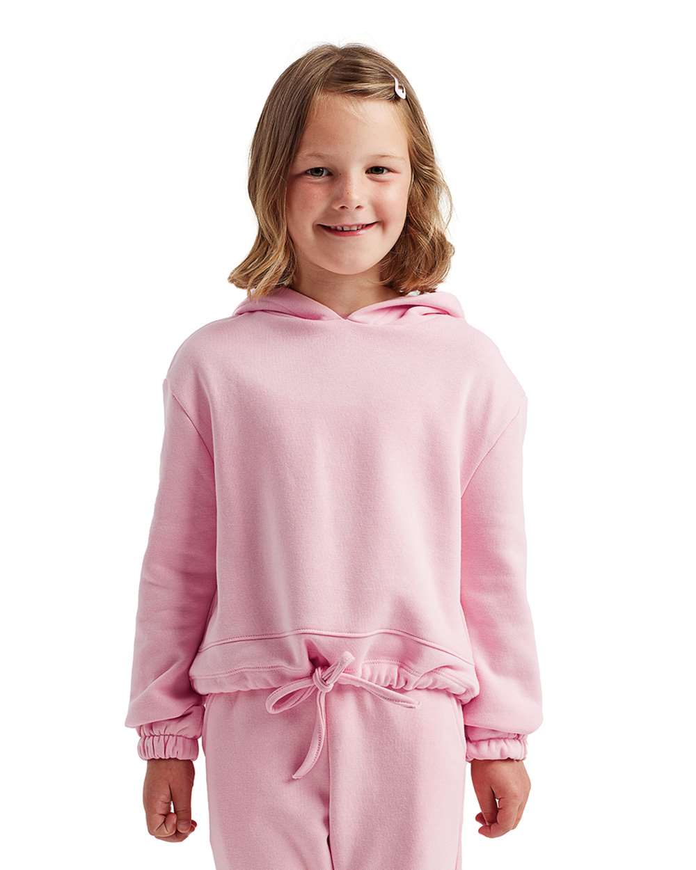 Youth Maria Hooded Sweatshirt - OnModelFront - B130A2303 - Light Pink