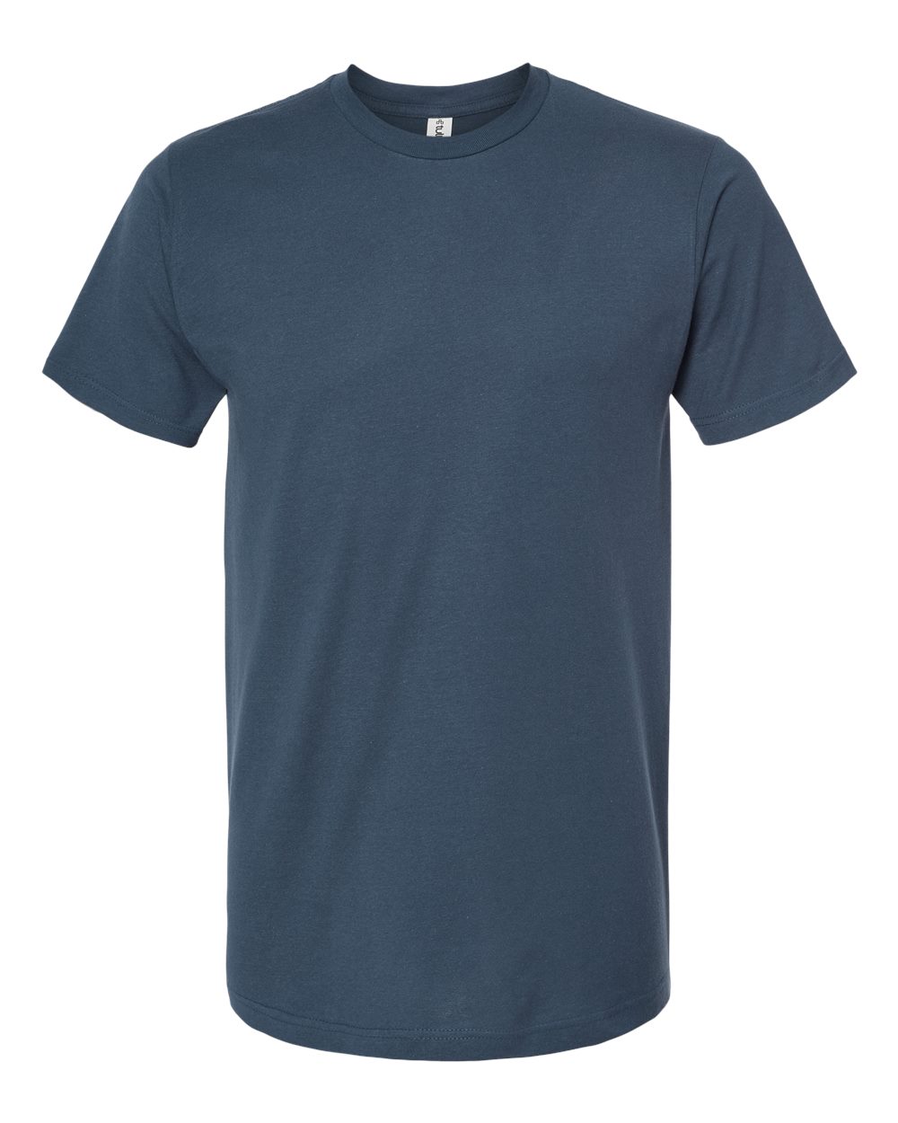 Men's Fine Jersey T-Shirt - Front - B10259682 - Indigo