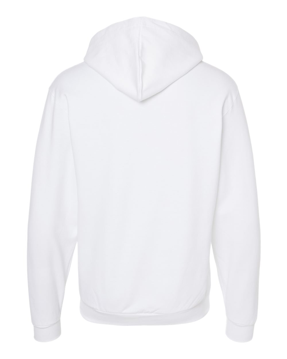 Unisex Full-Zip Hooded Sweatshirt - Back - B10359002 - White