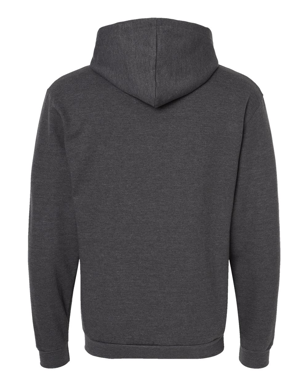 Unisex Full-Zip Hooded Sweatshirt - Back - B10359102 - Heather Charcoal