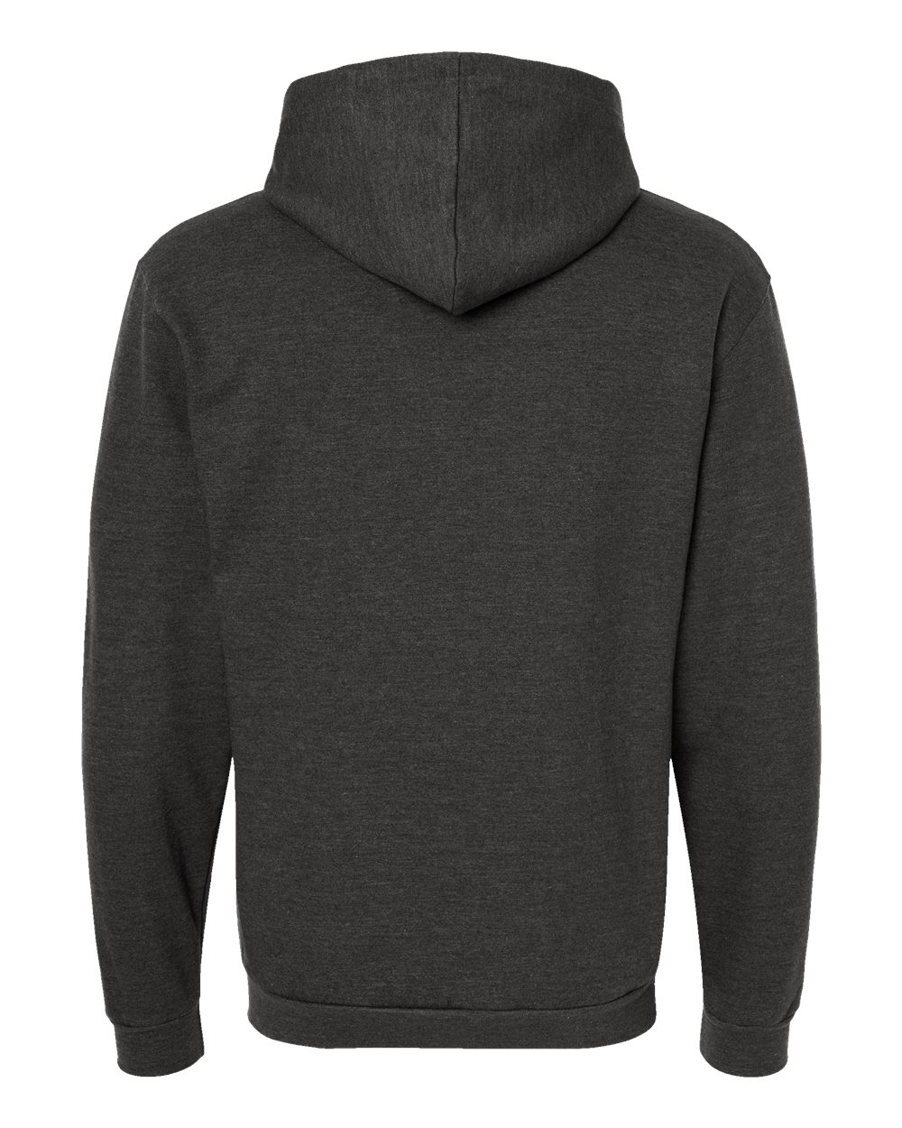 Unisex Full-Zip Hooded Sweatshirt - Back - B10359112 - Heather Graphite