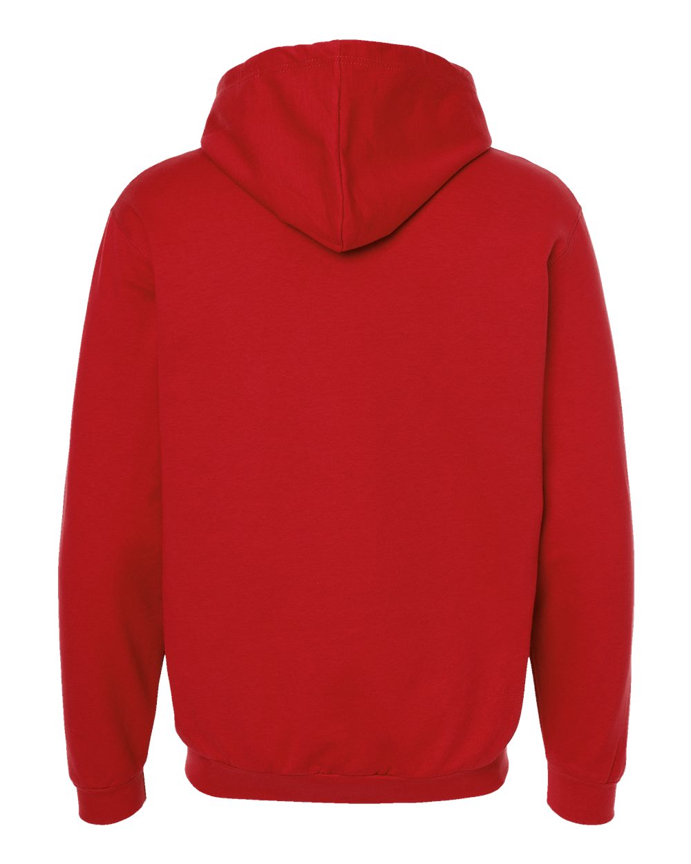 Unisex Full-Zip Hooded Sweatshirt - Back - B10359122 - Red