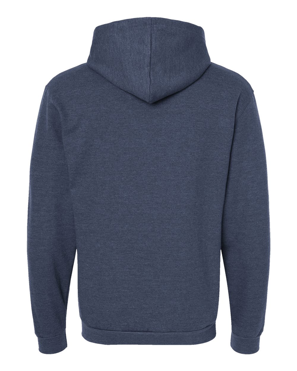 Unisex Full-Zip Hooded Sweatshirt - Back - B10359252 - Heather Denim