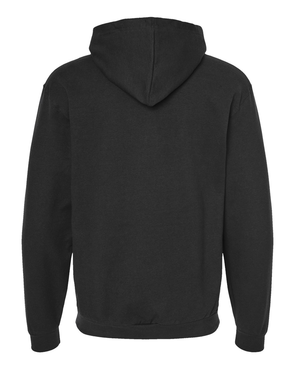 Unisex Full-Zip Hooded Sweatshirt - Back - B10359502 - Black