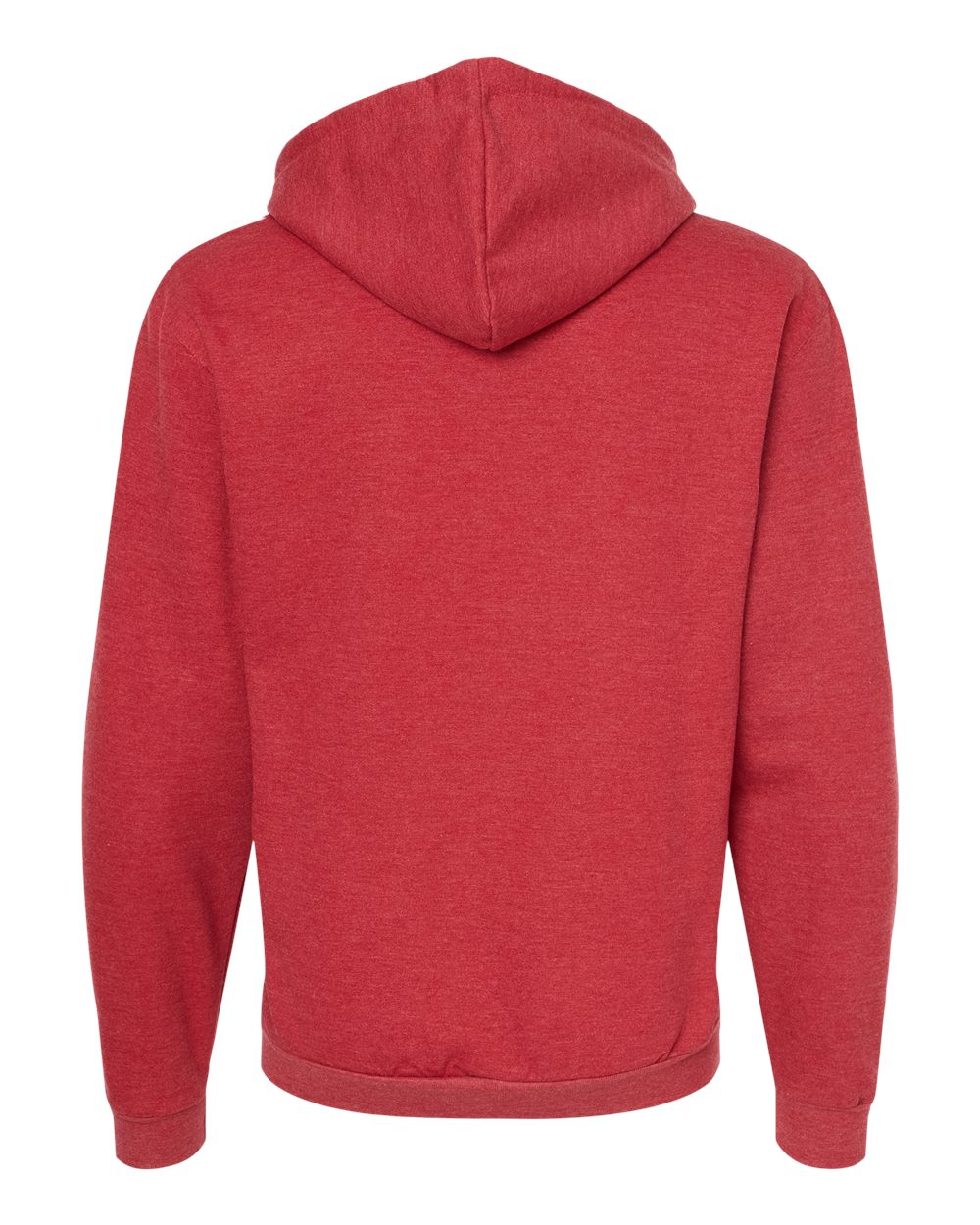 Unisex Full-Zip Hooded Sweatshirt - Back - B10359702 - Heather Red