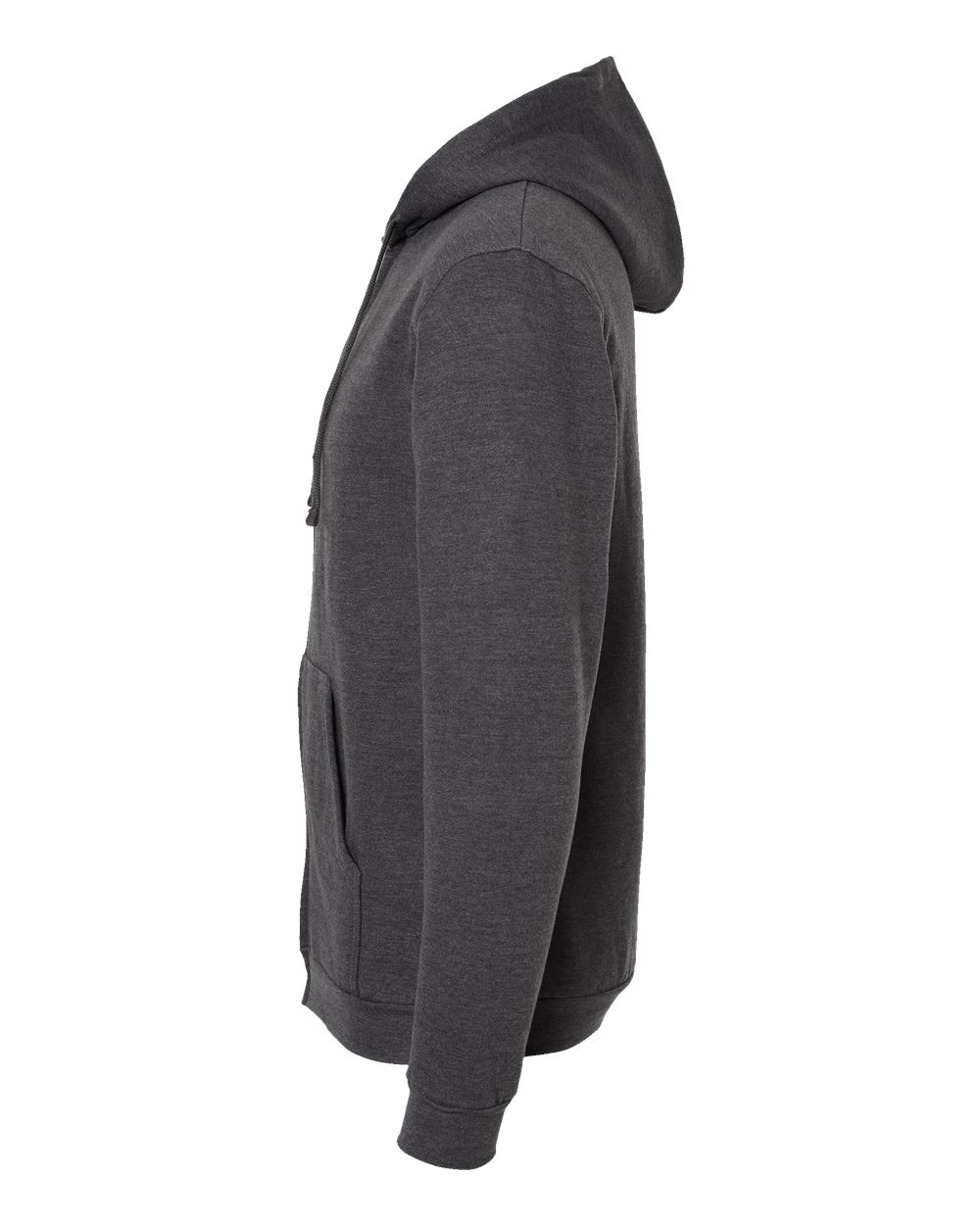 Unisex Full-Zip Hooded Sweatshirt - DirectSide - B10359102 - Heather Charcoal