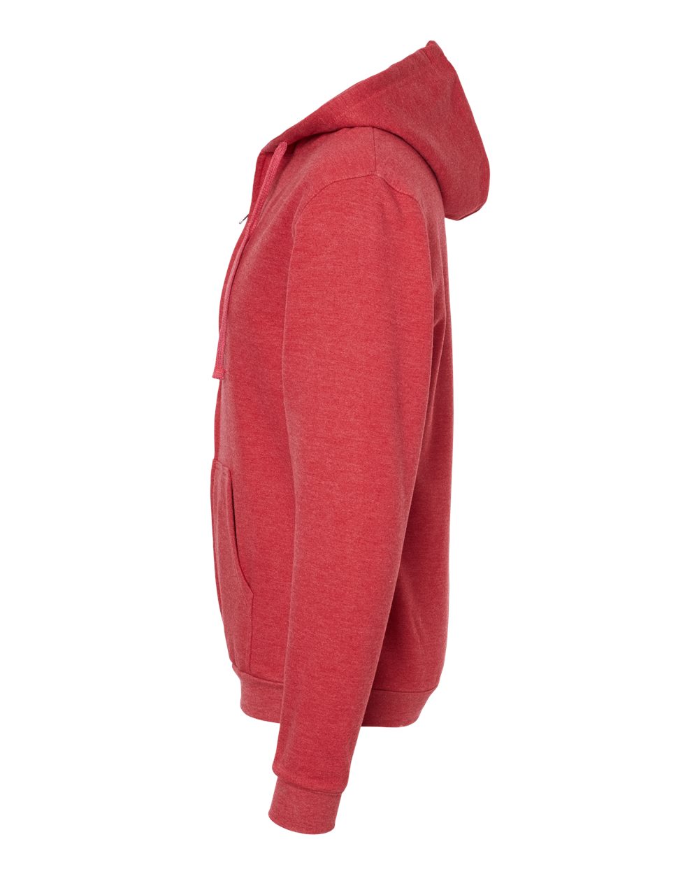 Unisex Full-Zip Hooded Sweatshirt - DirectSide - B10359702 - Heather Red