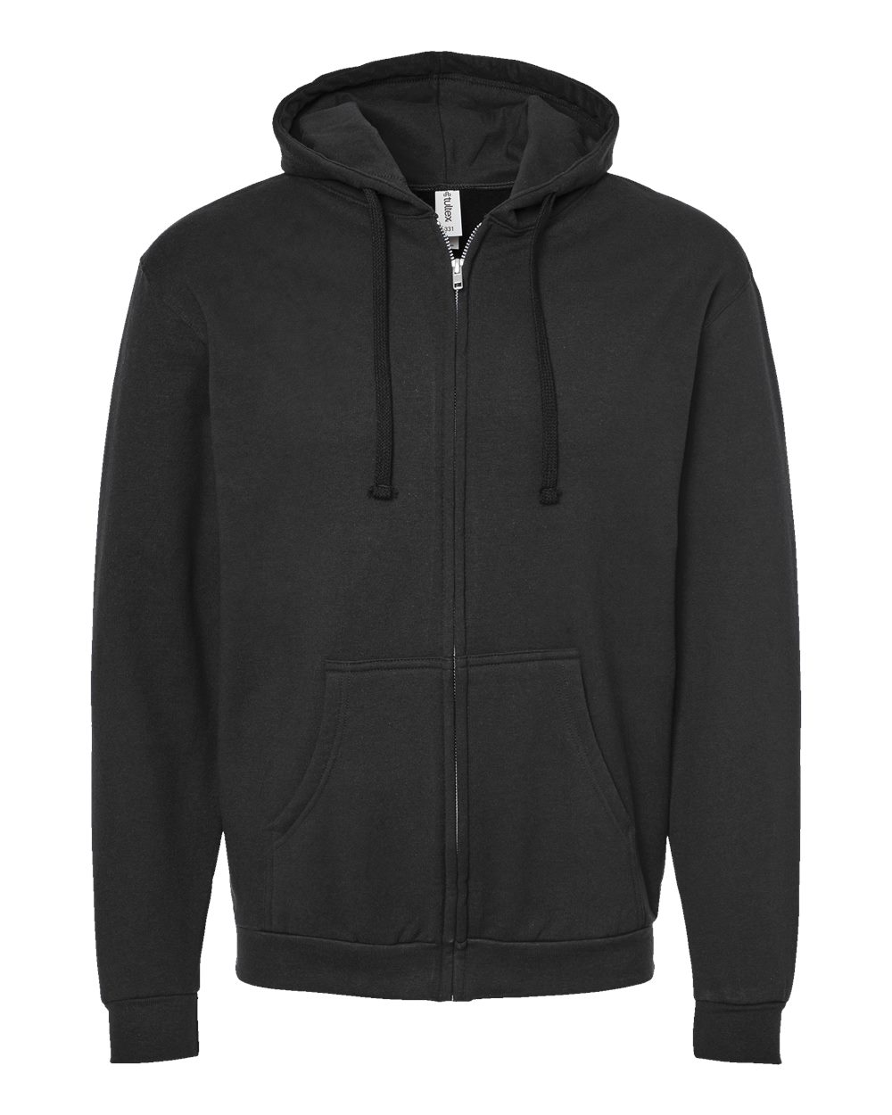 Unisex Full-Zip Hooded Sweatshirt - Front - B10359502 - Black