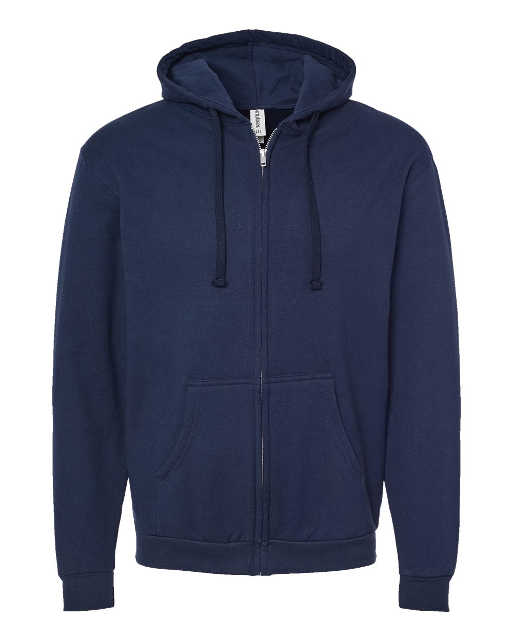 Unisex Full-Zip Hooded Sweatshirt - Front - B10359652 - Navy