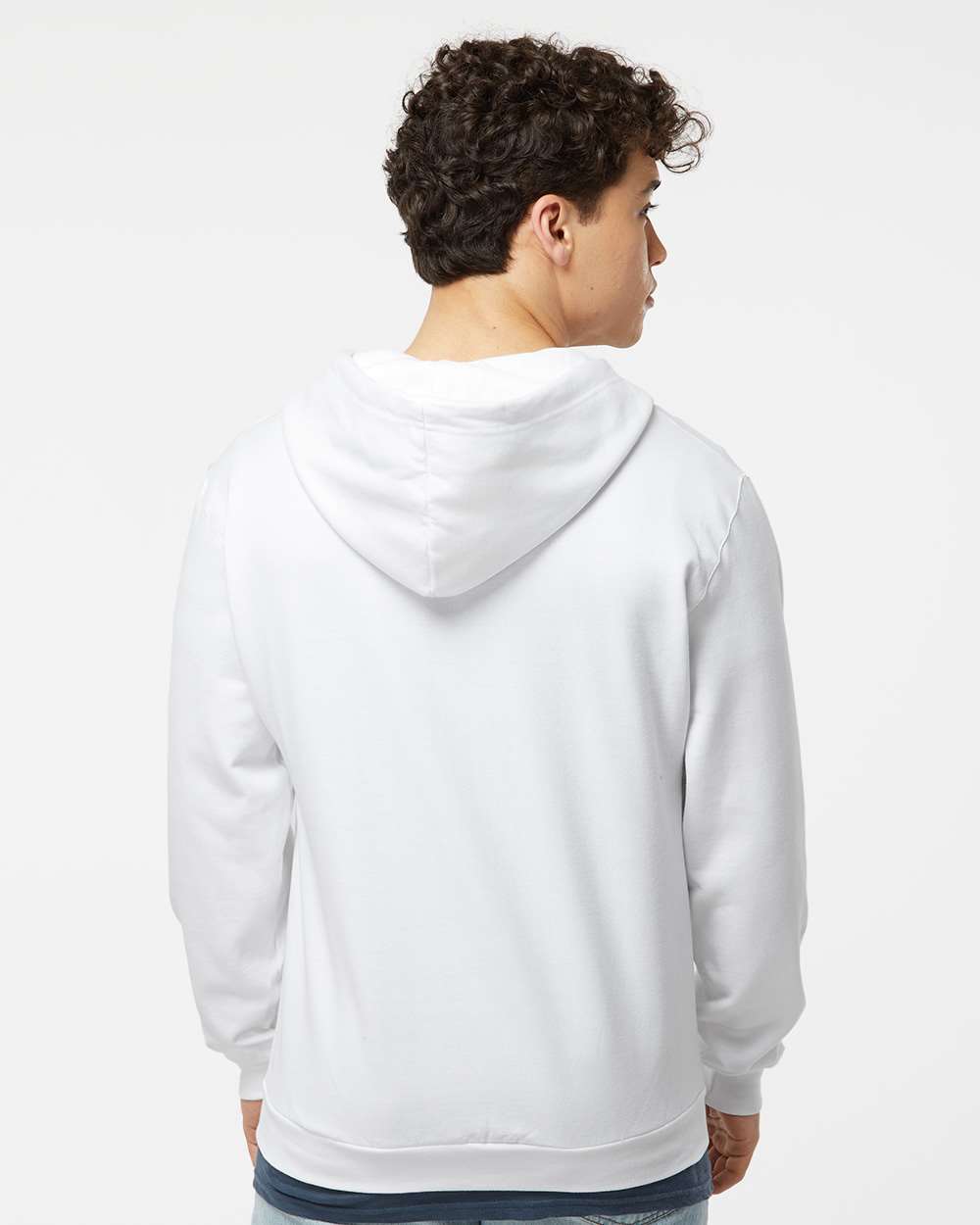 Unisex Full-Zip Hooded Sweatshirt - OnModelBack - B10359002 - White