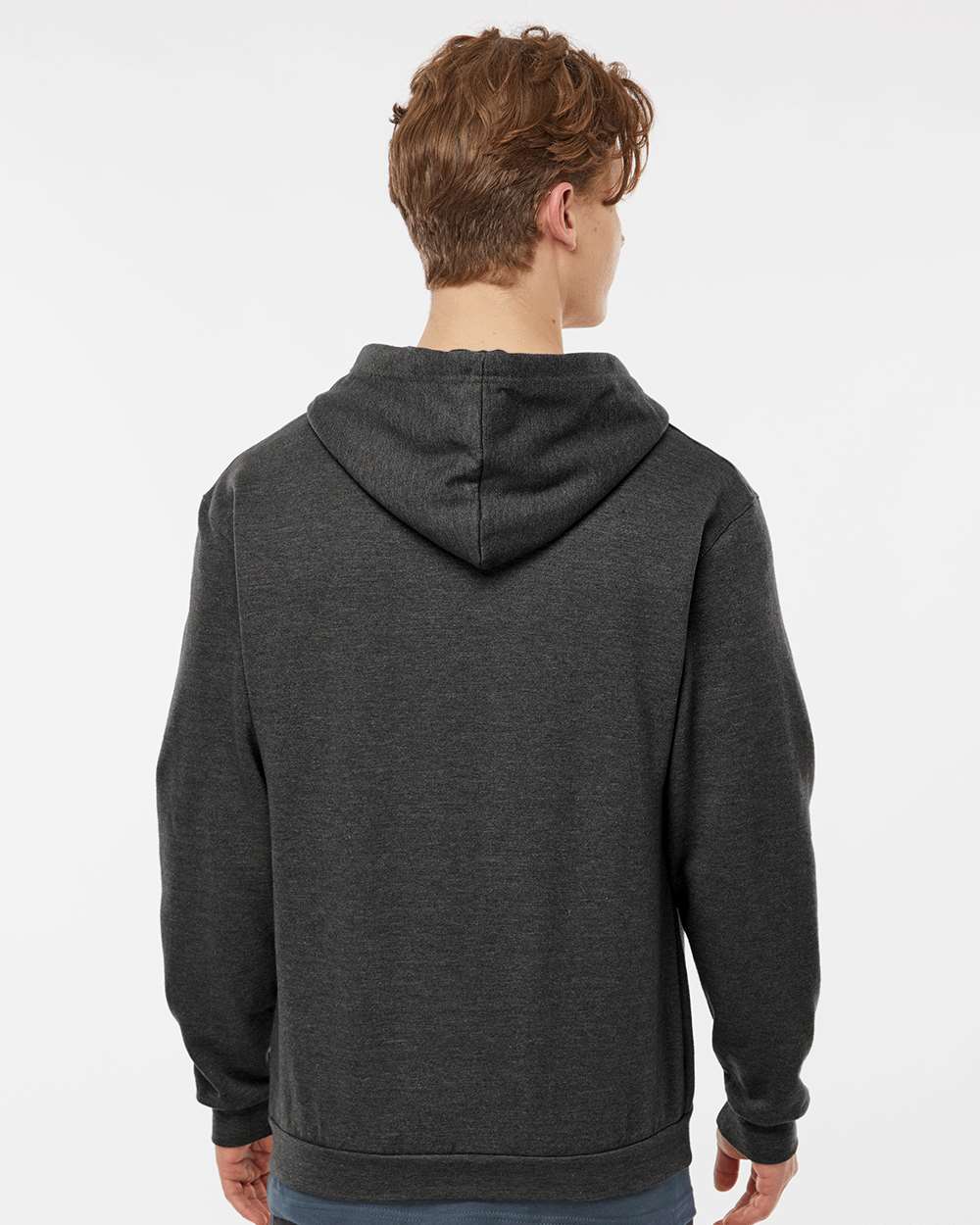 Unisex Full-Zip Hooded Sweatshirt - OnModelBack - B10359112 - Heather Graphite