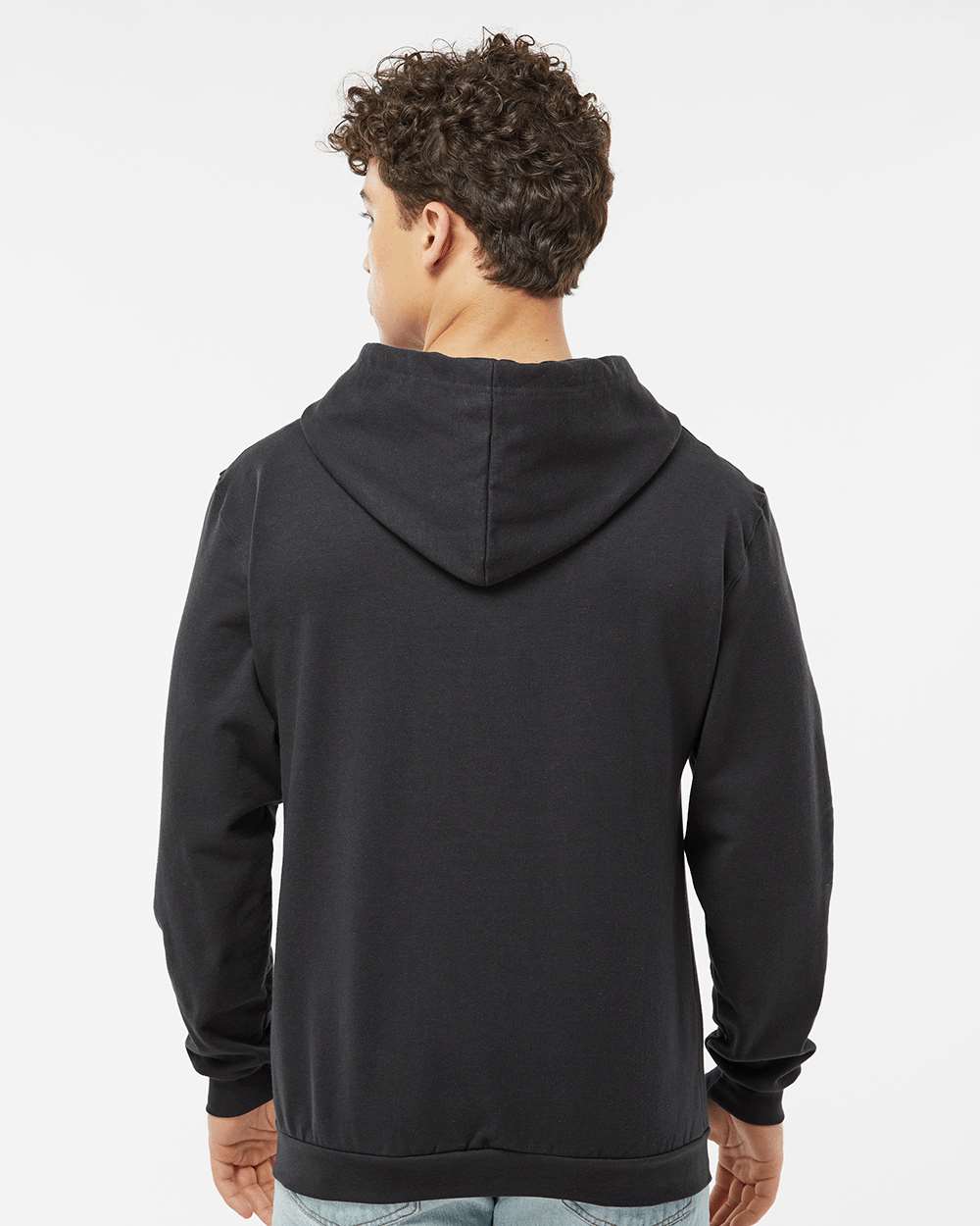 Unisex Full-Zip Hooded Sweatshirt - OnModelBack - B10359502 - Black
