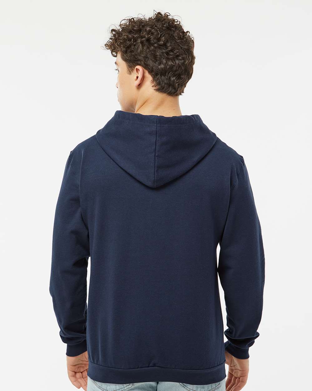 Unisex Full-Zip Hooded Sweatshirt - OnModelBack - B10359652 - Navy