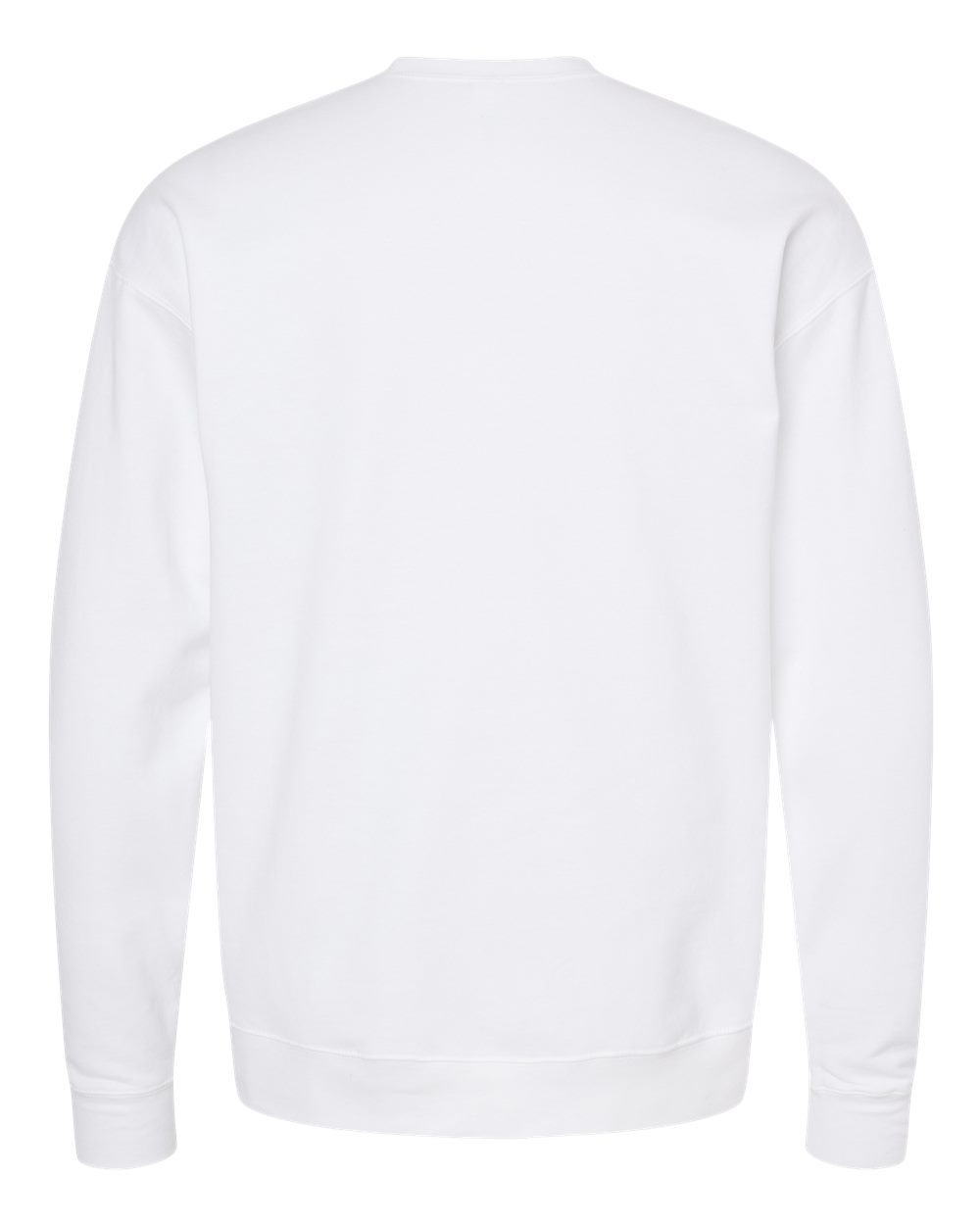 Unisex Fleece Crewneck Sweatshirt - Back - B10459002 - White
