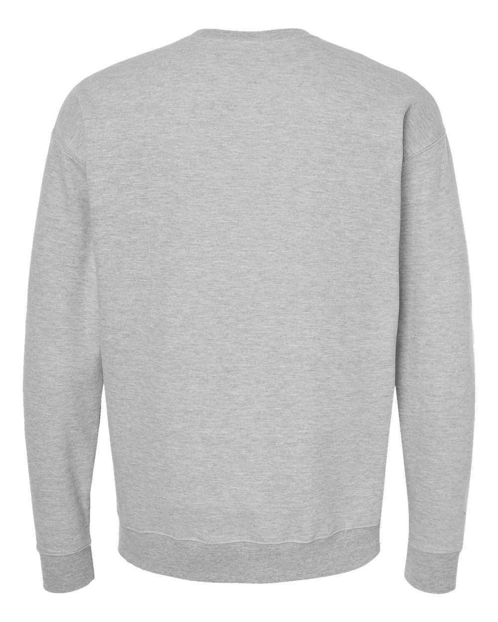 Unisex Fleece Crewneck Sweatshirt - Back - B10459092 - Heather Grey