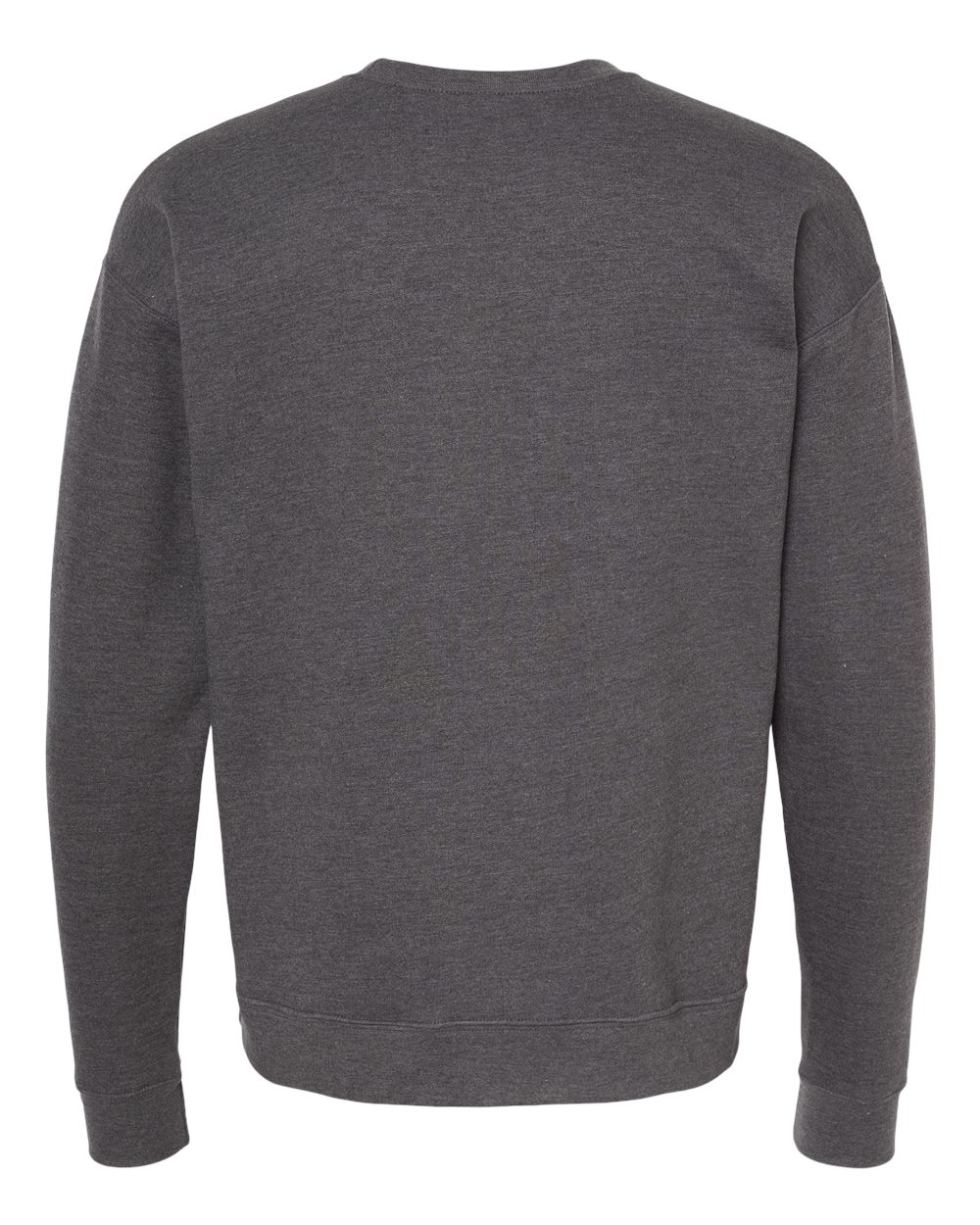 Unisex Fleece Crewneck Sweatshirt - Back - B10459102 - Heather Charcoal