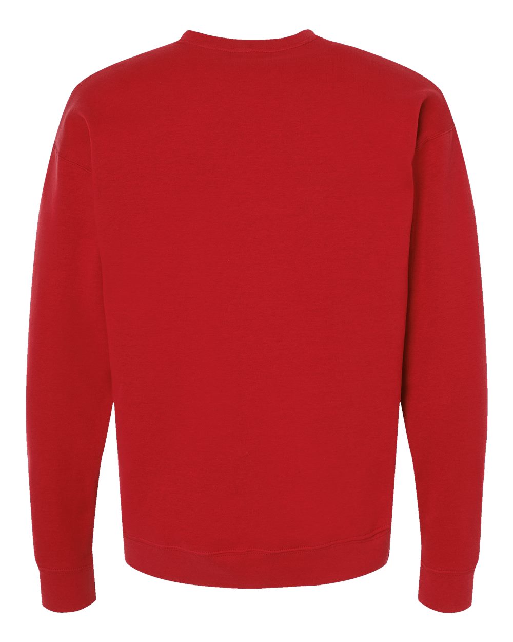 Unisex Fleece Crewneck Sweatshirt - Back - B10459112 - Red