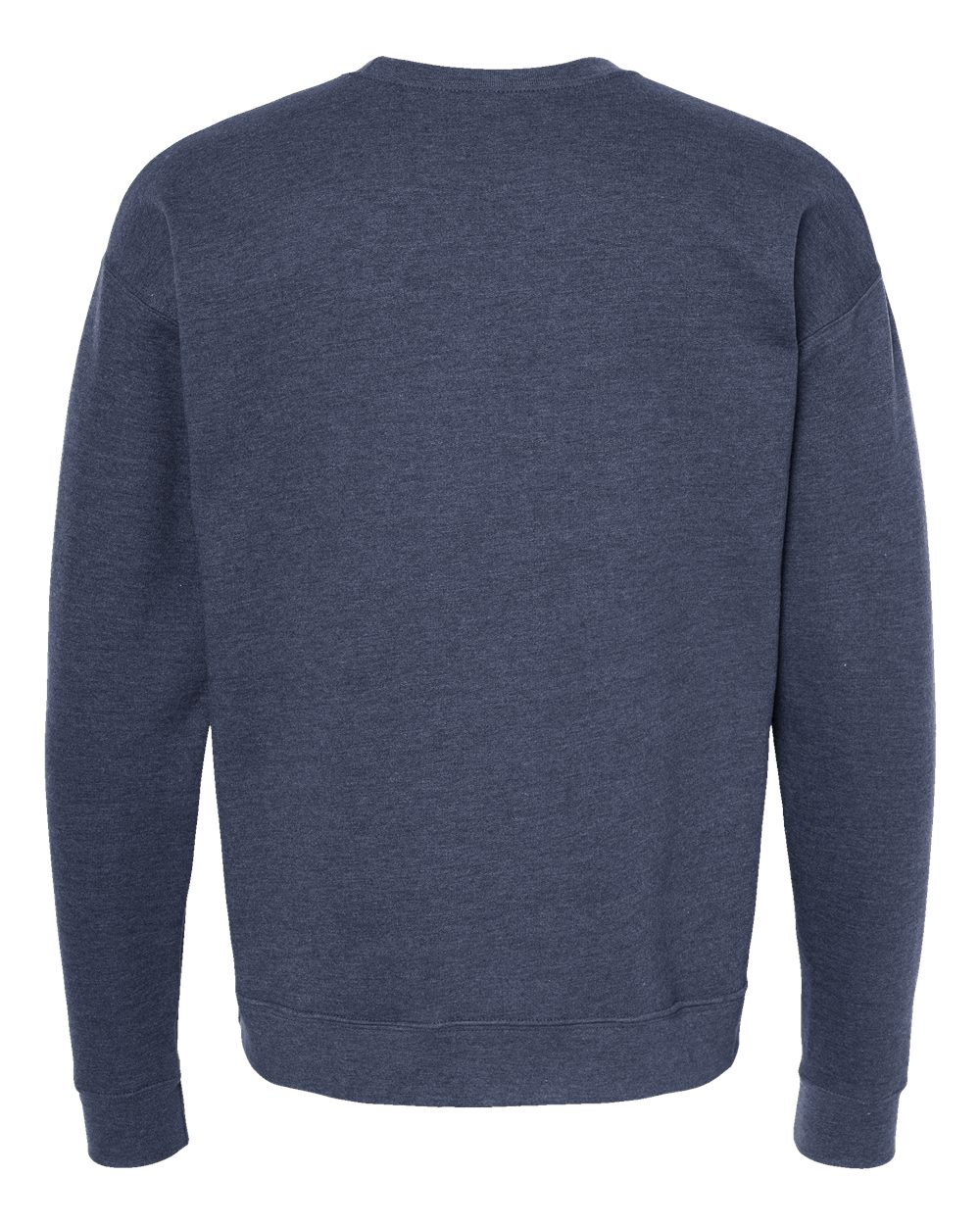 Unisex Fleece Crewneck Sweatshirt - Back - B10459252 - Heather Denim
