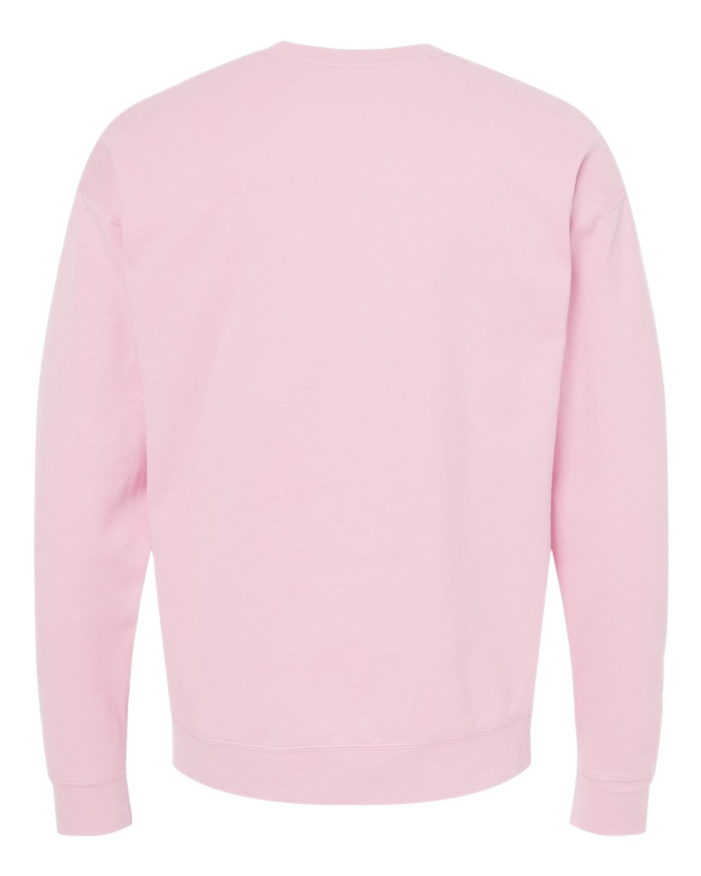 Unisex Fleece Crewneck Sweatshirt - Back - B10459302 - Light Pink